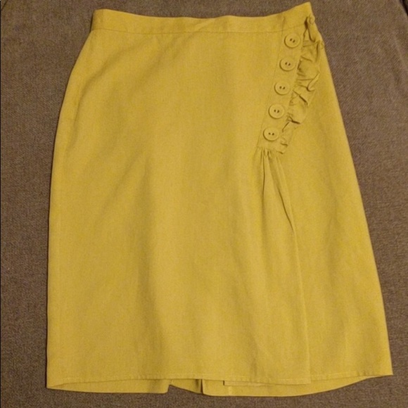 Anthropologie Dresses & Skirts - Anthropologie Burlapp Mustard Pencil Skirt